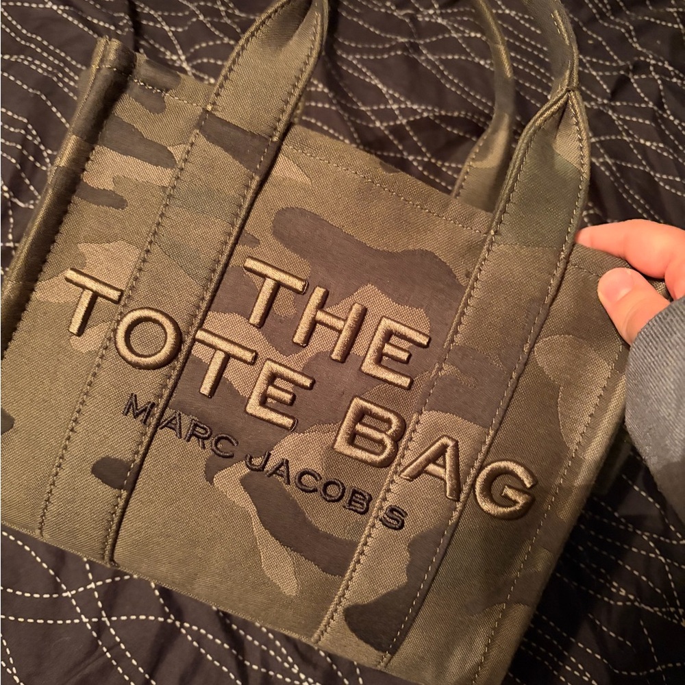 Marc Jacobs Green Camouflage Tote Bag